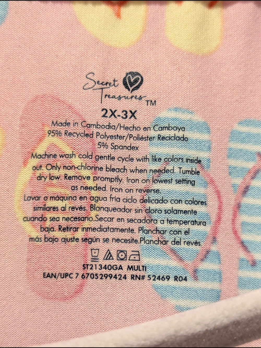 Secret Treasures Pink Print Sleepwear - Picture 3 of 4